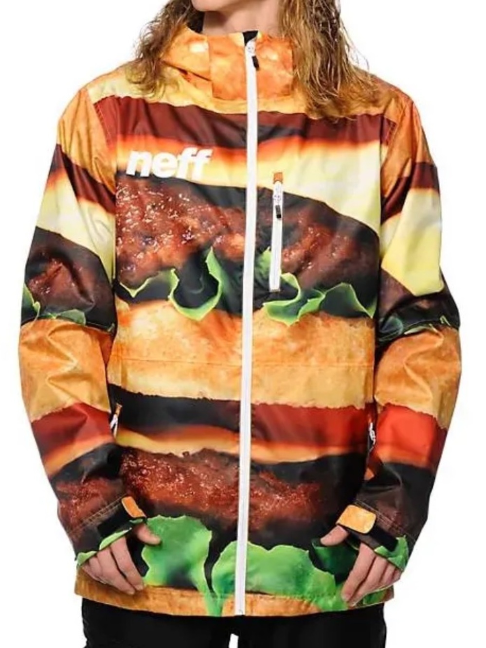 Neff Daily Burger Softshell Jacket Water Resistant Snowboard Ski-Medium